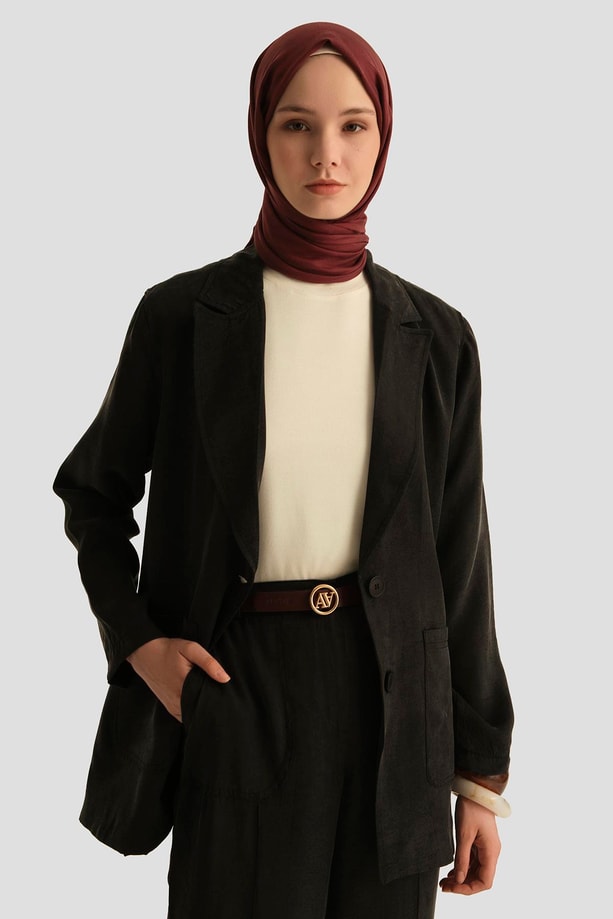 Armine Önü Dikişli Kupra Palazzo Pantolon 25YD4246-2 Lacivert