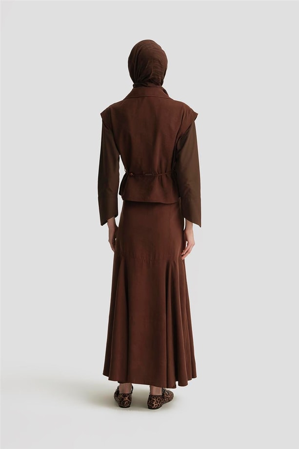 Armine Boncuk Detaylı Yelek 25Y4503 Açık Kahve