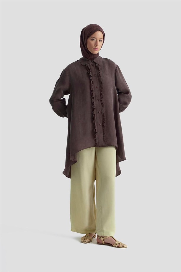 Armine Asimetrik Cupra Tunik 25Y4624 Acı K.