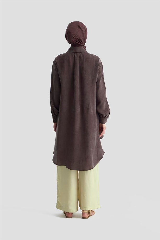 Armine Asimetrik Cupra Tunik 25Y4624 Acı K.