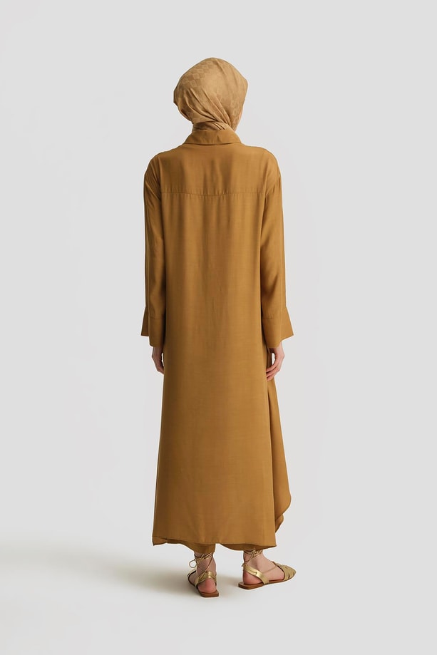 Armine Overize Tunik Elbise 25Y4701 Sahra