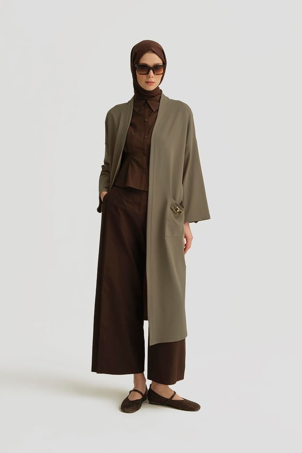 Armine Zincir Detaylı Giy Çık 25YT521 Haki