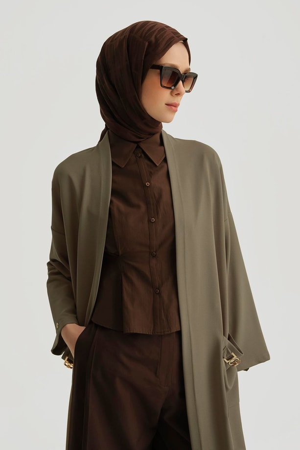 Armine Zincir Detaylı Giy Çık 25YT521 Haki