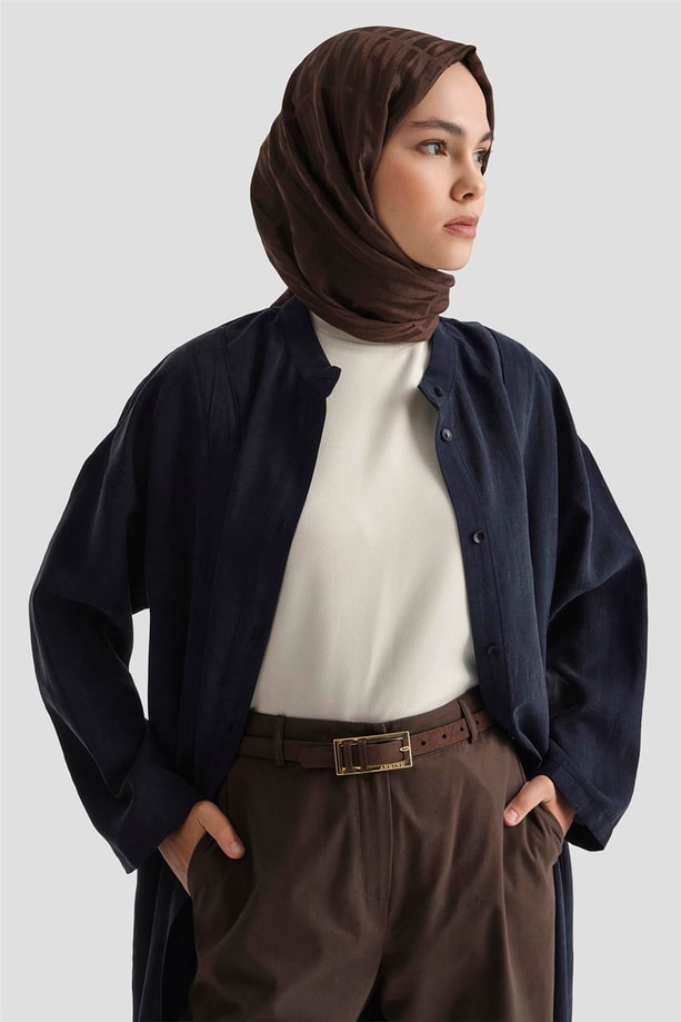 Armine Tencel Tunik Elbise 25YD5800 Lacivert