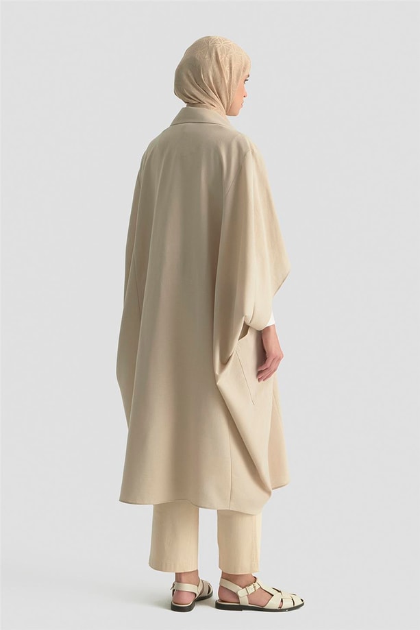 Armine düğme Detaylı Oversize Giy Çık 25Y5808 Taş