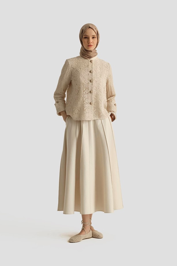 Armine Natural Brode Ceket 25Y5904 Naturel