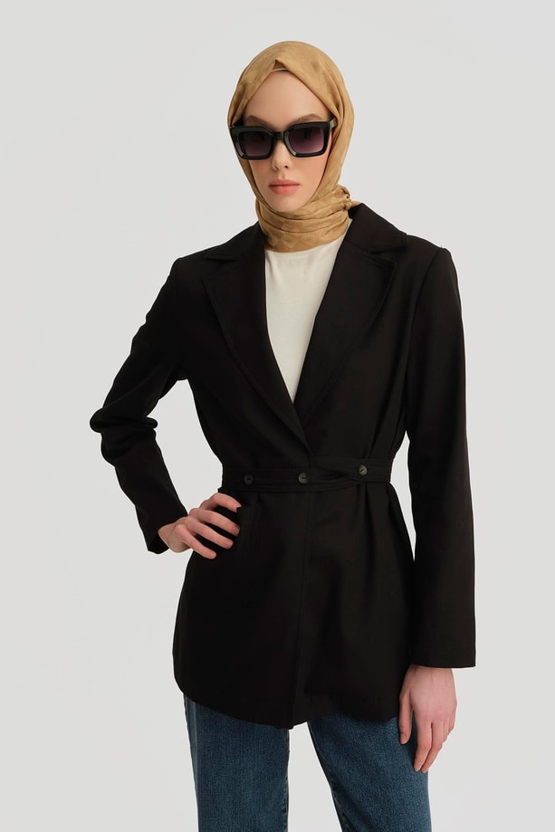 Armine Anvelop Blazer 25Y5911 Siyah