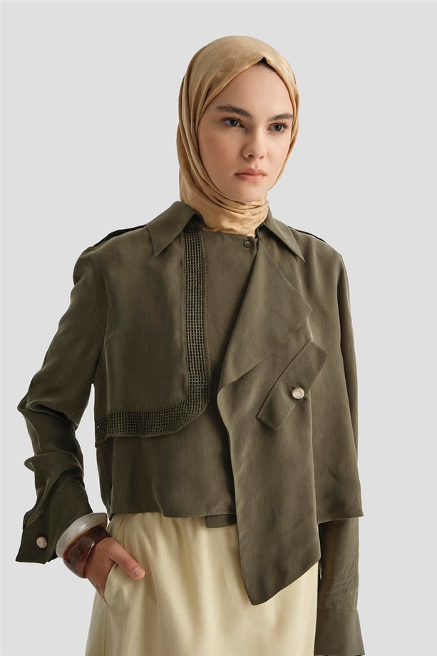 Armine Asimetrik Ceket 25Y5914 Haki