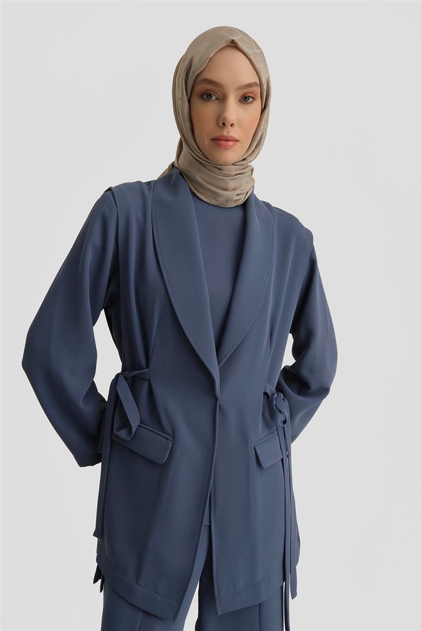 Armine Yelekli Üçlü Takım 25Y6000 İndigo