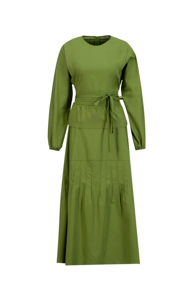 Armine Nervürlü Pamuklu Takım 25Y6003 Yeşil