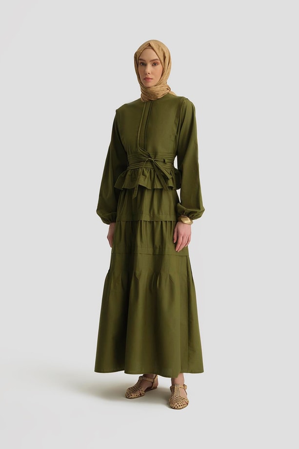 Armine Nervürlü Pamuklu Takım 25Y6003 Yeşil