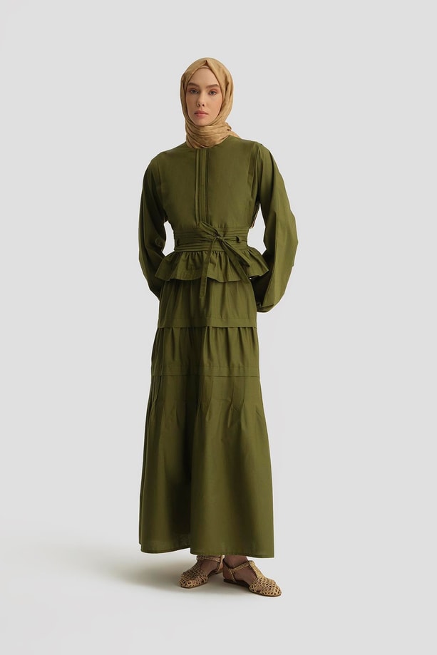 Armine Nervürlü Pamuklu Takım 25Y6003 Yeşil