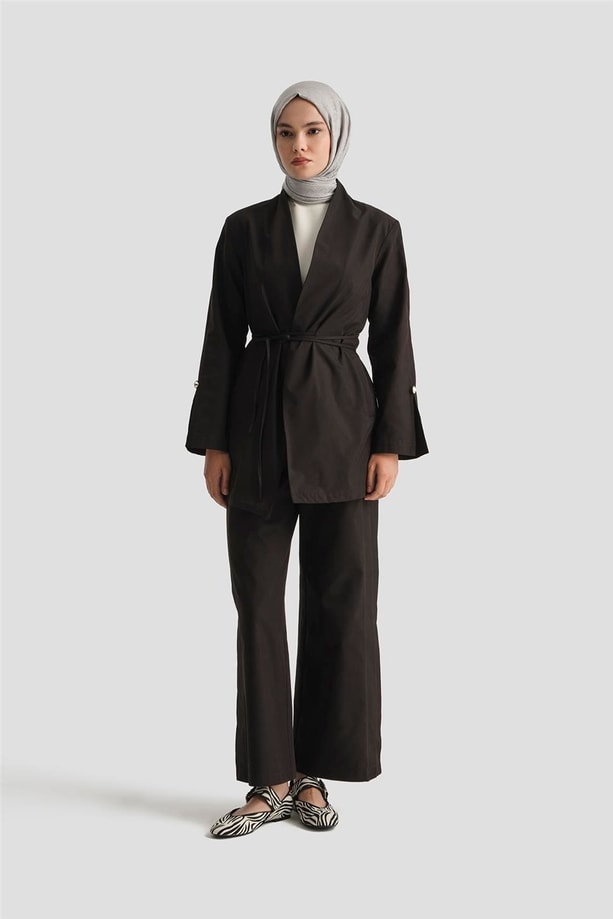 Armine Blazer Ceketli Takım 25Y6007 Siyah