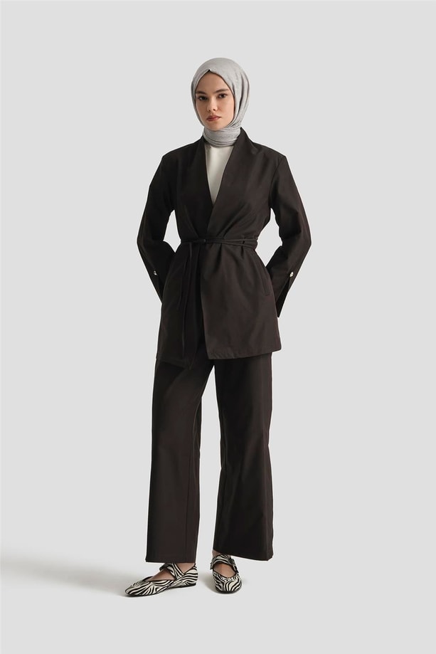 Armine Blazer Ceketli Takım 25Y6007 Siyah