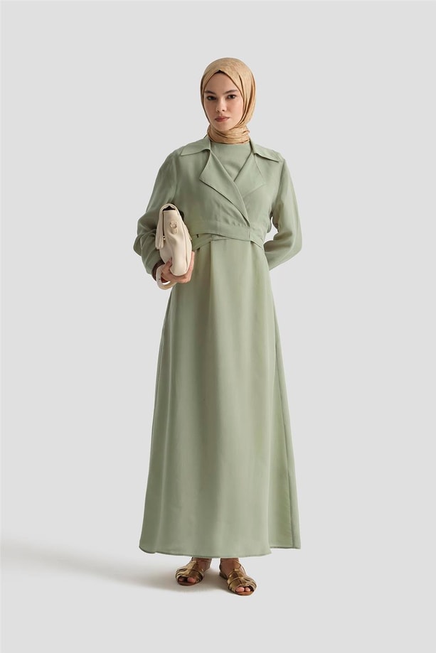 Armine Bluz Elbiseli Takım 25Y6009 Çağla