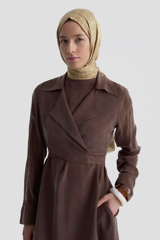 Armine Bluz Elbiseli Takım 25Y6009 Kakao