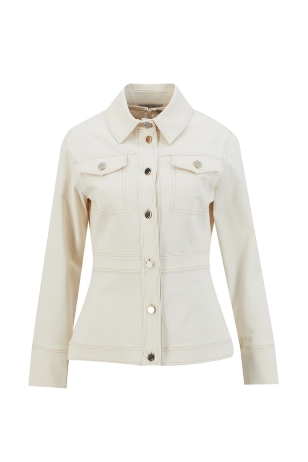 Armine Ham Denim Bluz-Ceket Takım 25Y6021 Naturel