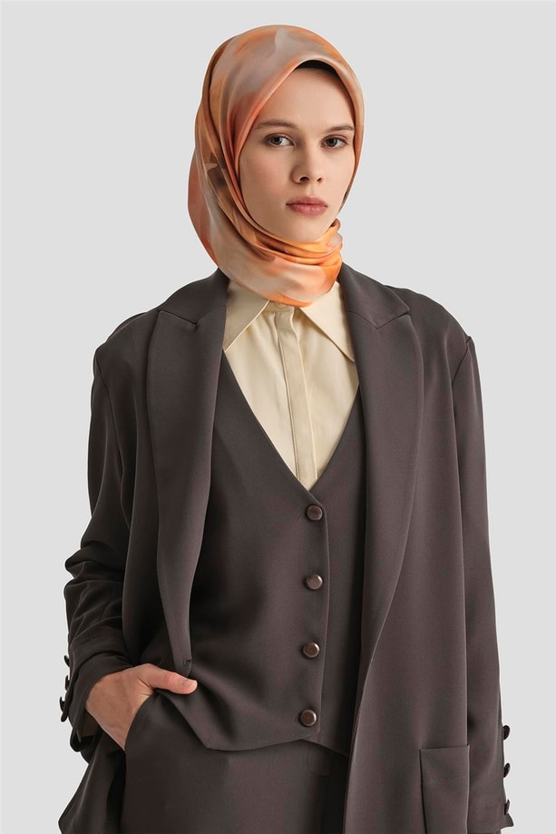 Armine Erkek Yaka Leopar Garnili 3 ' Lü Takım 25Y6022 Kahverengi