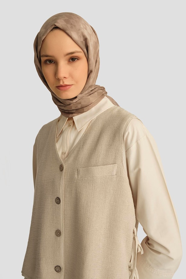 Armine Hasır Dokulu Yelekli Takım 25Y6028 Aytaşı