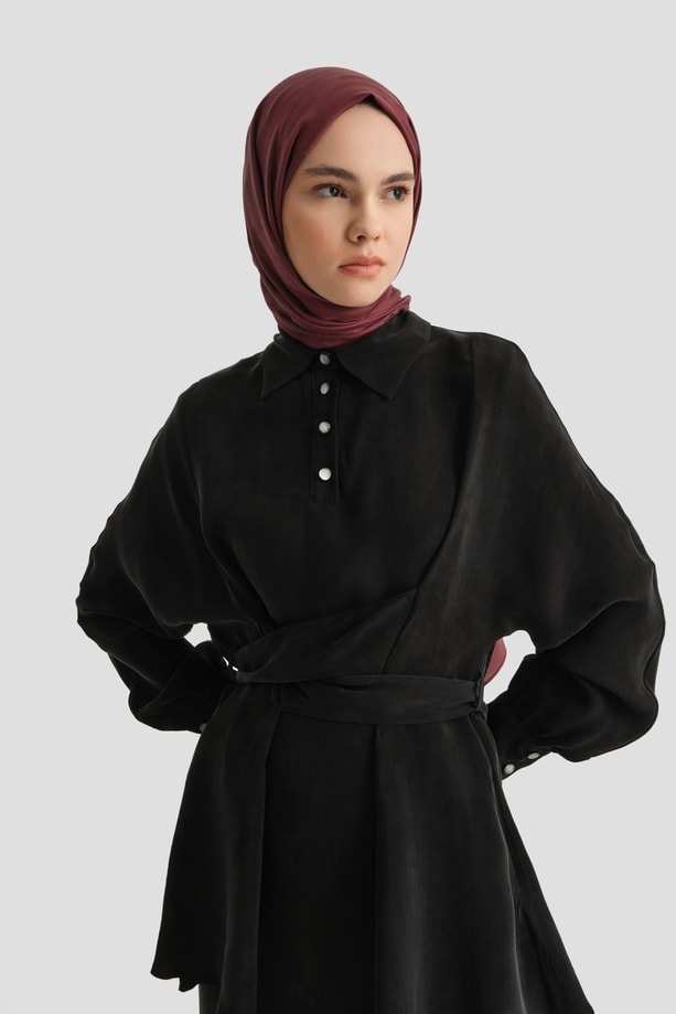 Armine Çapraz Bağlamalı Kupra Takım 25Y6032 Siyah