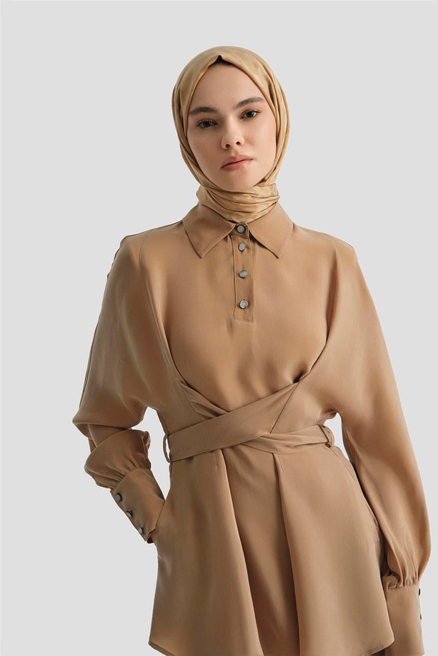 Armine Çapraz Bağlamalı Kupra Takım 25Y6032 Sahra