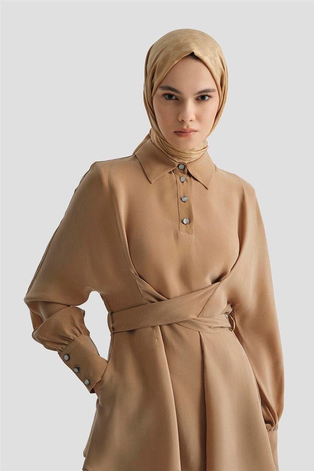 Armine Çapraz Bağlamalı Kupra Takım 25Y6032 Sahra