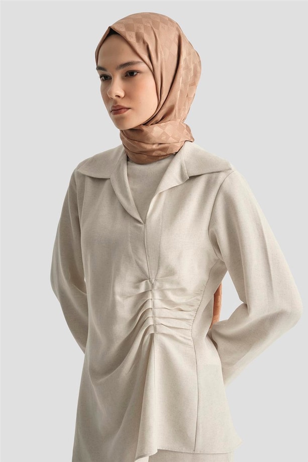 Armine Pantolon Etekli Rahat Takım 25Y6033 Taş