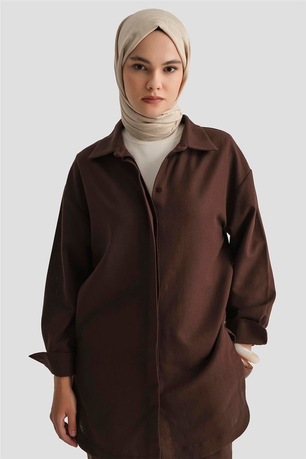 Armine Keten Basic Takım 25Y6036 Kakao