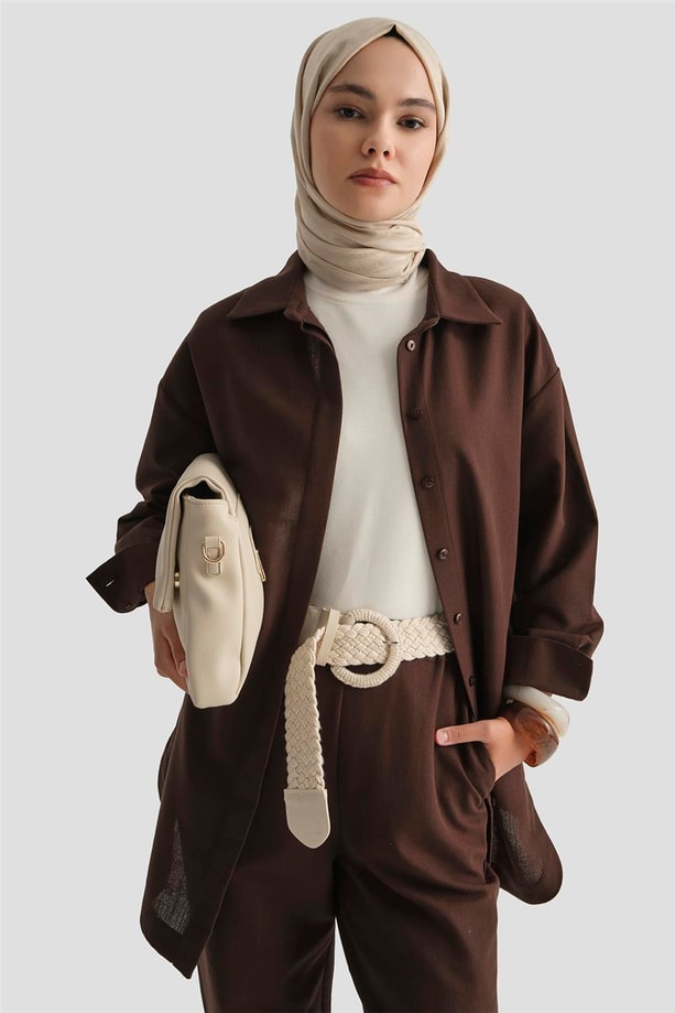 Armine Keten Basic Takım 25Y6036 Kakao