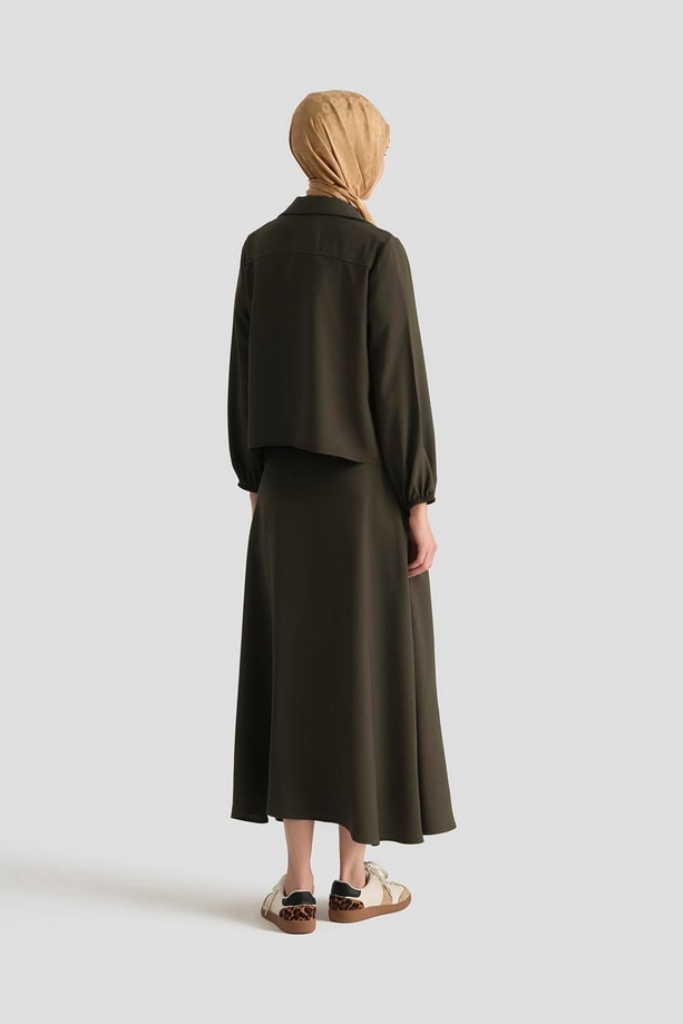 Armine Ceketli Viskon Takım 25YT622 Kahverengi