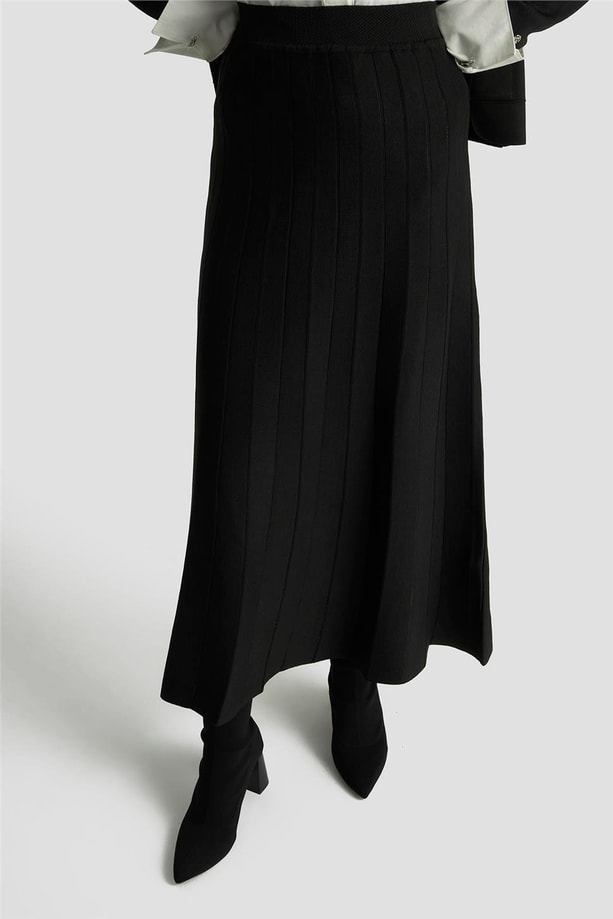 Armine Trend Hırka Etek Triko Takım 25KTD6120 Siyah