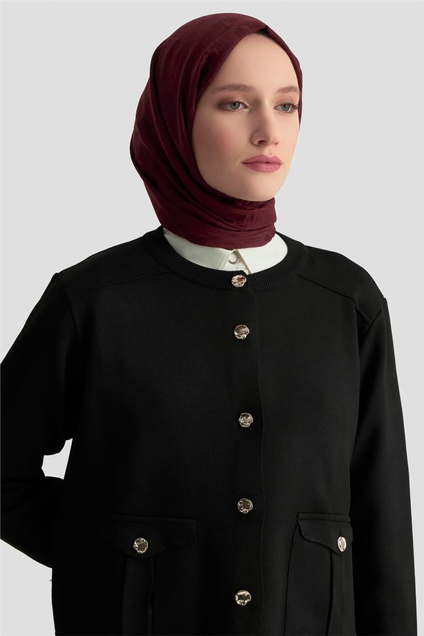 Armine Trend Hırka Etek Triko Takım 25KTD6120 Siyah