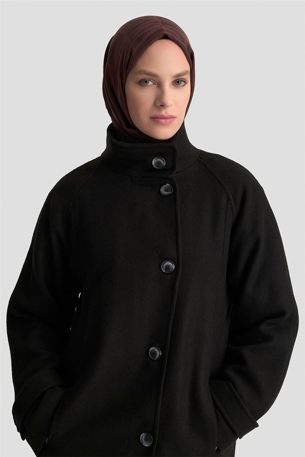 Armine Dokulu Kaban 25K7005 Siyah