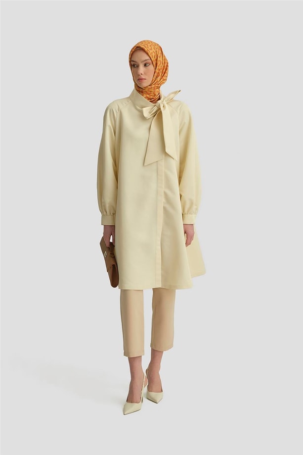 Armine Yakası Fiyonklu Reglan Kollu Kap 25Y7811 Aytaşı