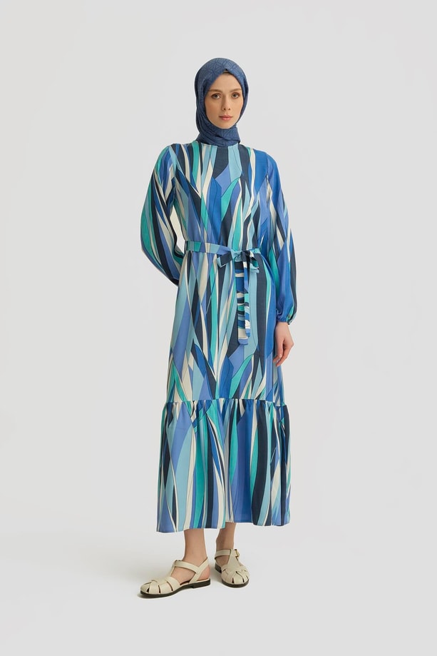 Armine Trend Elbise 25YT909 Mavi