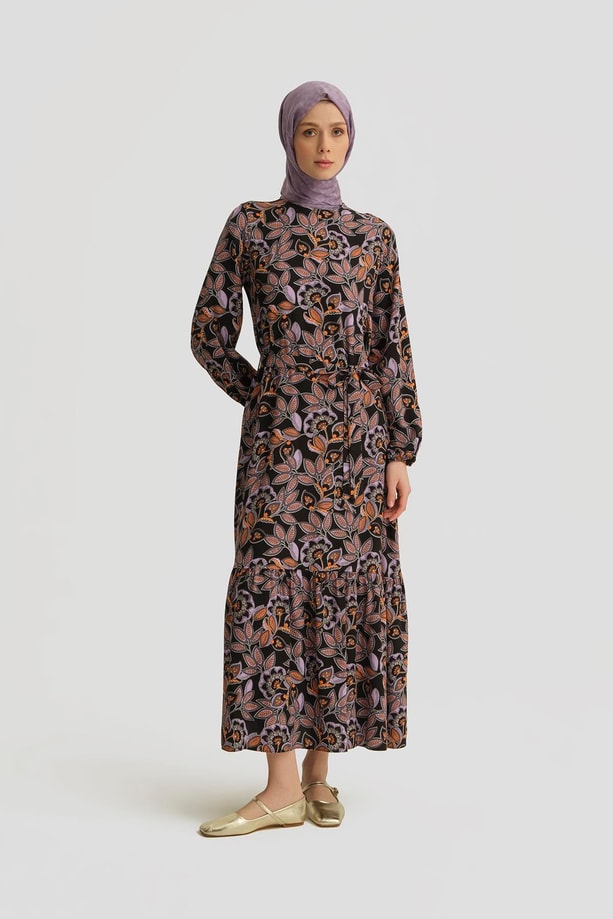 Armine Trend Elbise 25YT909 Mor