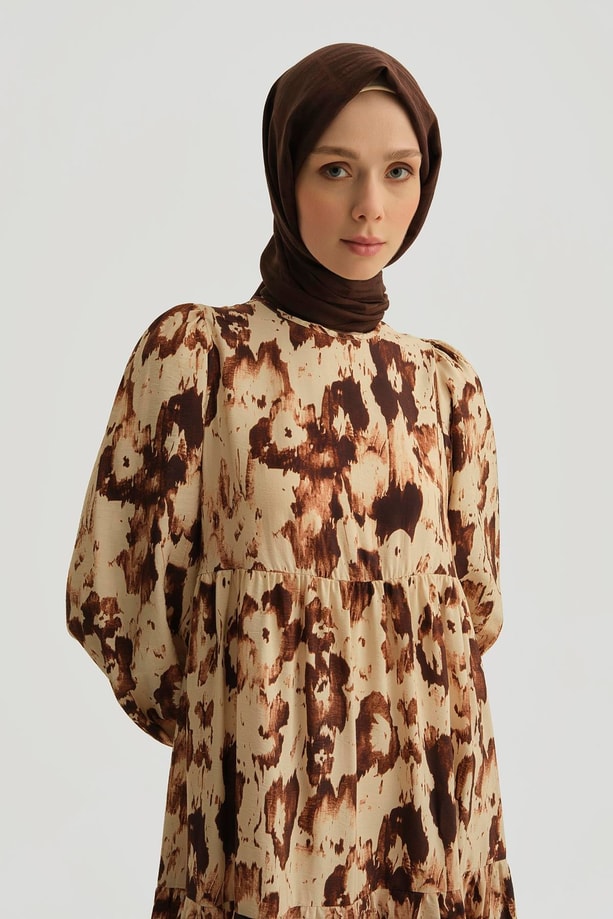 Armine Trend Elbise 25YT910 Kahverengi