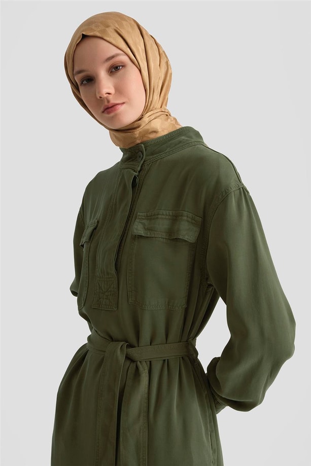 Armine Elbise 25YD9138 Yeşil