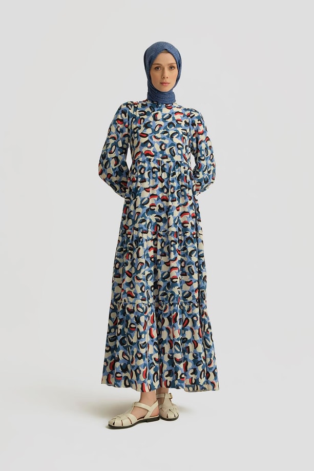 Armine Trend  Elbise 25YT914 Mavi