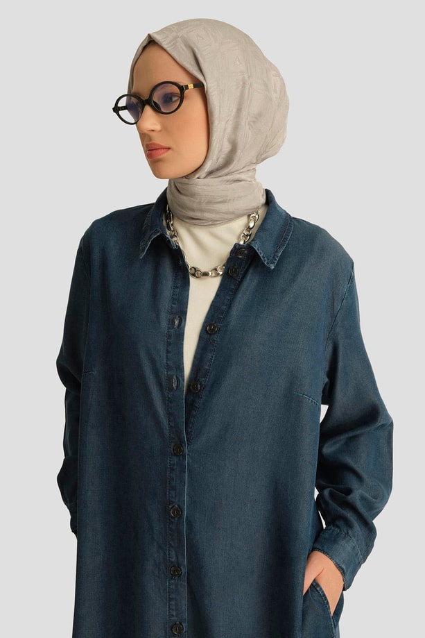 Armine Tunik Elbise 25YD9143 Koyu Lacivert