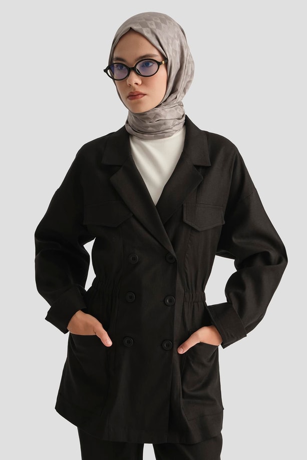 Armine Keten Takım 25YD9158 Siyah