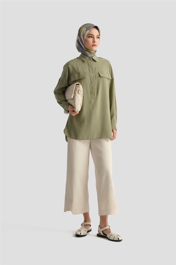 Armine Tunik 25YD9170 Zeytin Yeşili