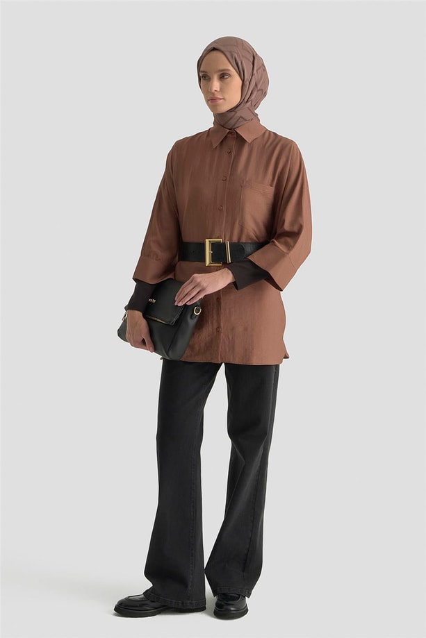 Armine Tunik 25YD9171 Kahverengi