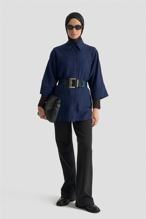 Armine Tunik 25YD9171 LACİVERT