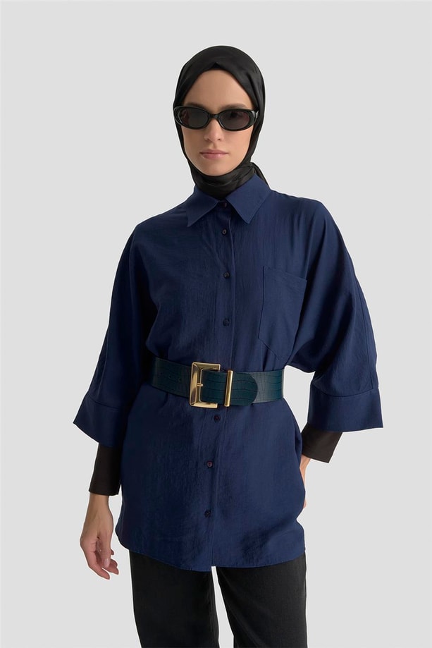 Armine Tunik 25YD9171 LACİVERT