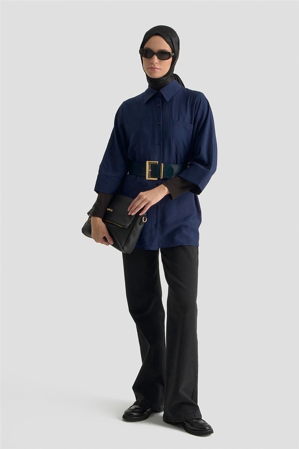 Armine Tunik 25YD9171 LACİVERT