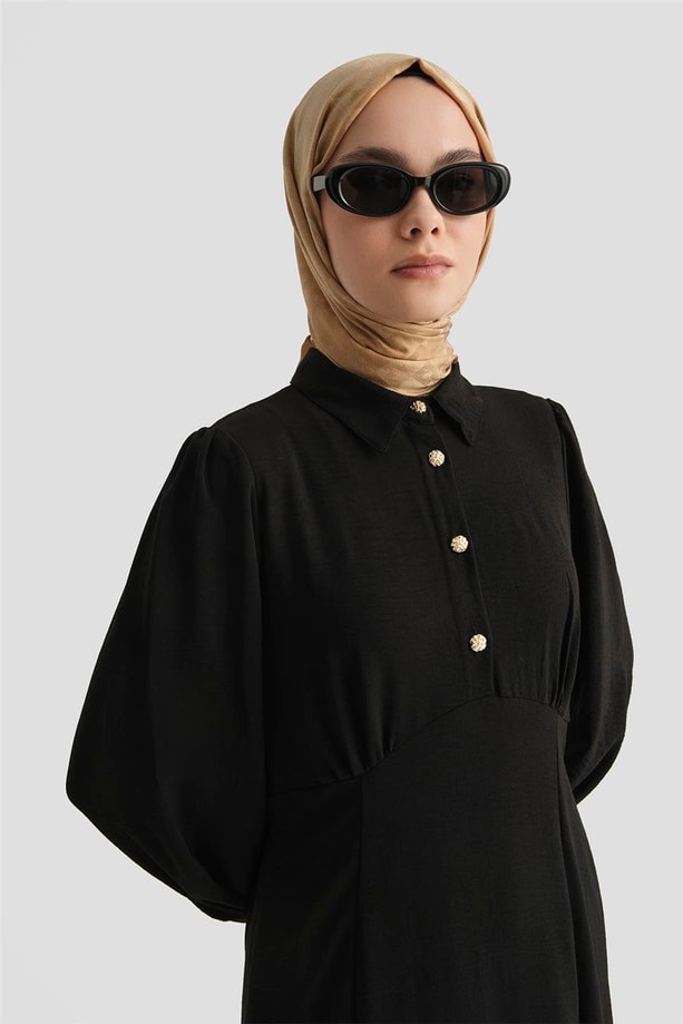 Armine Elbise 25YD9177 Siyah