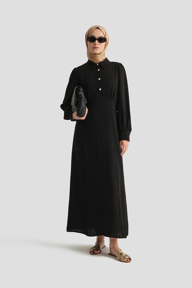 Armine Elbise 25YD9177 Siyah