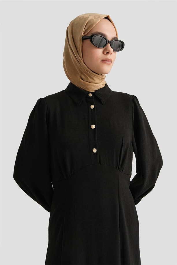 Armine Elbise 25YD9177 Siyah