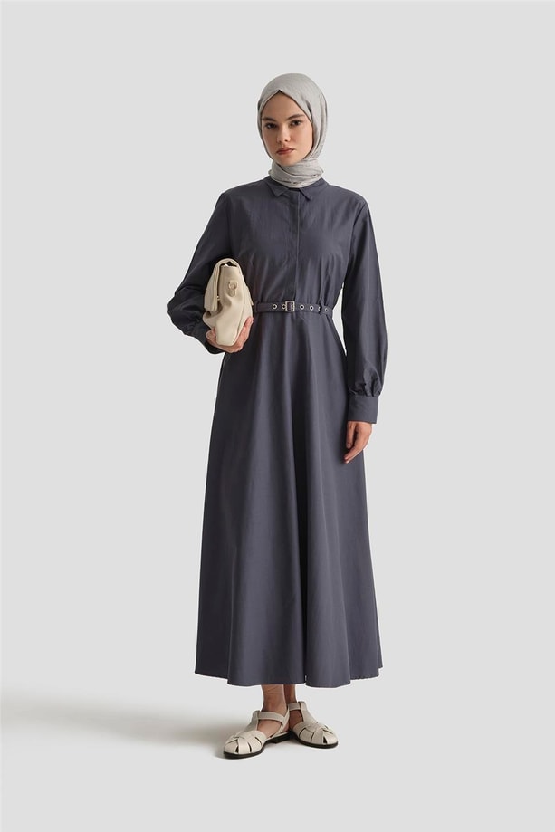 Armine Elbise 25YD9178 Antrasit